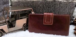 Billetera con monedero de Cuero Marrón